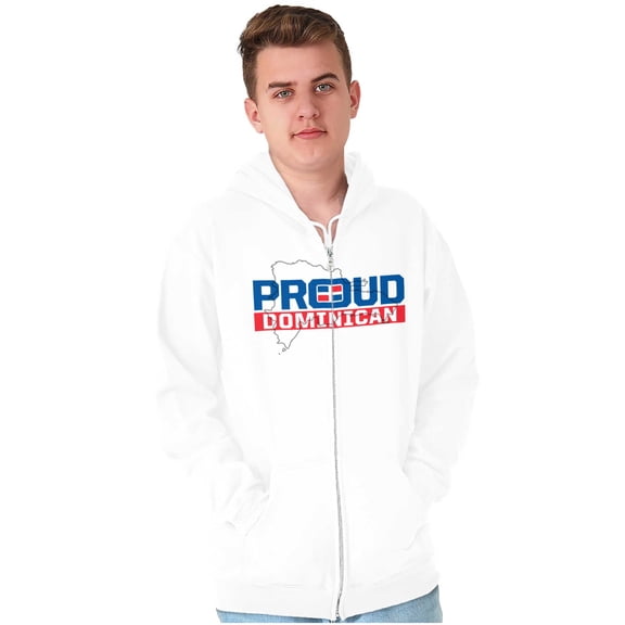 Proud Dominican DR Culture Ancestry Zip Up Hoodie Men's Women's Brisco Brands X