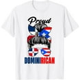 thumbnail image 1 of Proud Dominirican Girl Puerto Rico & Dominican Republic Flag T-Shirt, 1 of 4