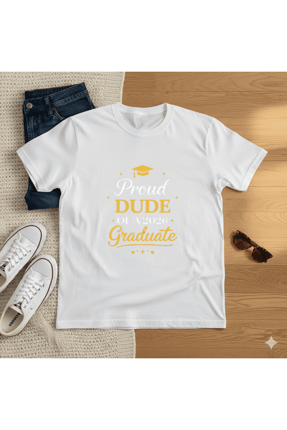 Proud Dude of a 2026 Graduate Graduation Gift T-Shirt, for men & women, S-5XL