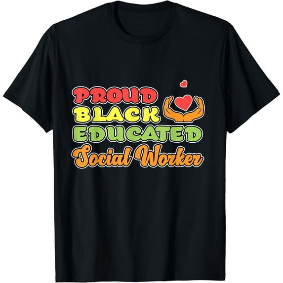 Proud Educated Social Worker Social Work Month Graphic T-Shirt