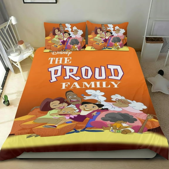 The Proud Family Themed Bed Sheet Set Three Piece Set 53x79 Inches Comfortable And Skin Friendly Unique Design Creating A Star Studded Night Home Decor Gifts For Family Friends fans