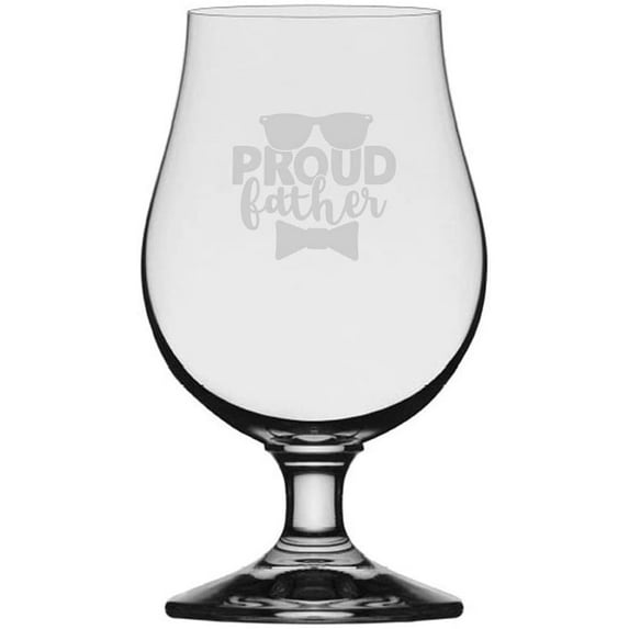Proud Father Father's Day Etched 13.25oz Iona Beer Glass