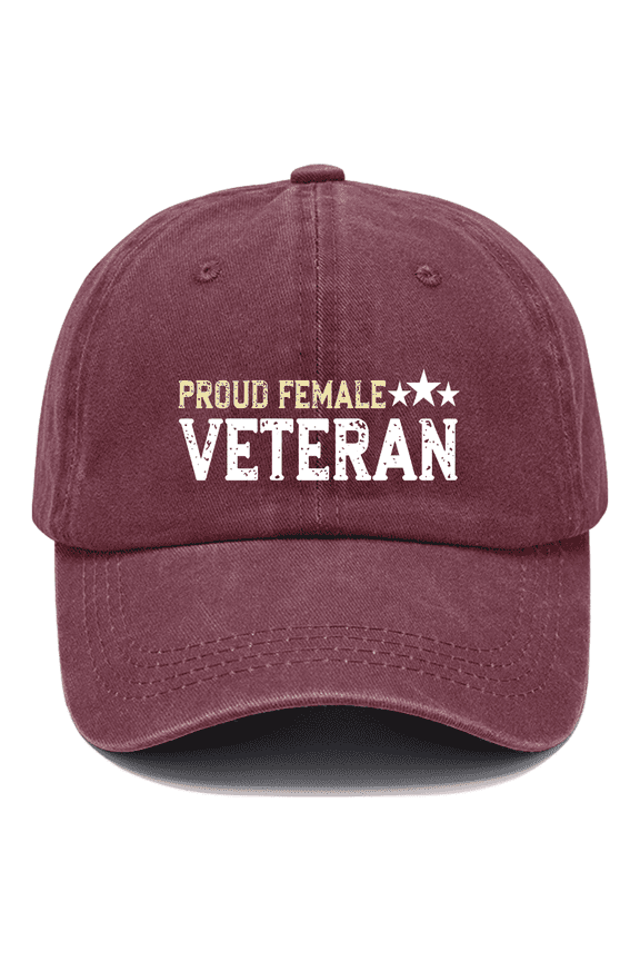 Proud Female Veteran Hat, Proud Female Veteran Cap