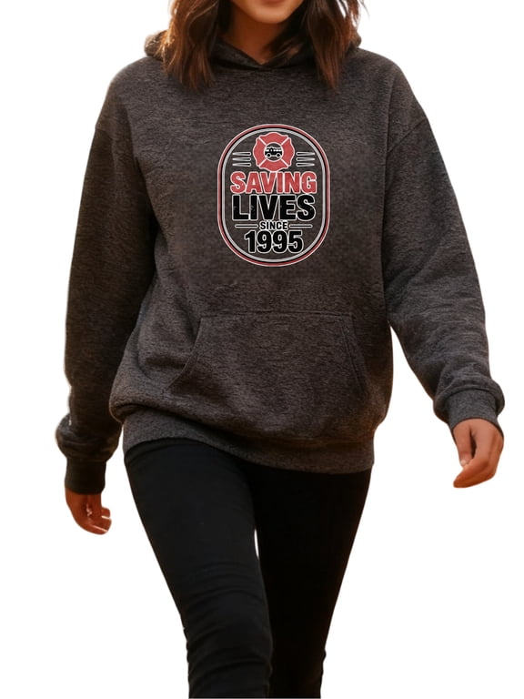 Proud Firefighter Hoodie for Men and Women, Unisex Pullover Hooded Sweatshirt, Comfortable Cotton Poly Blend, Casual Everyday Wear