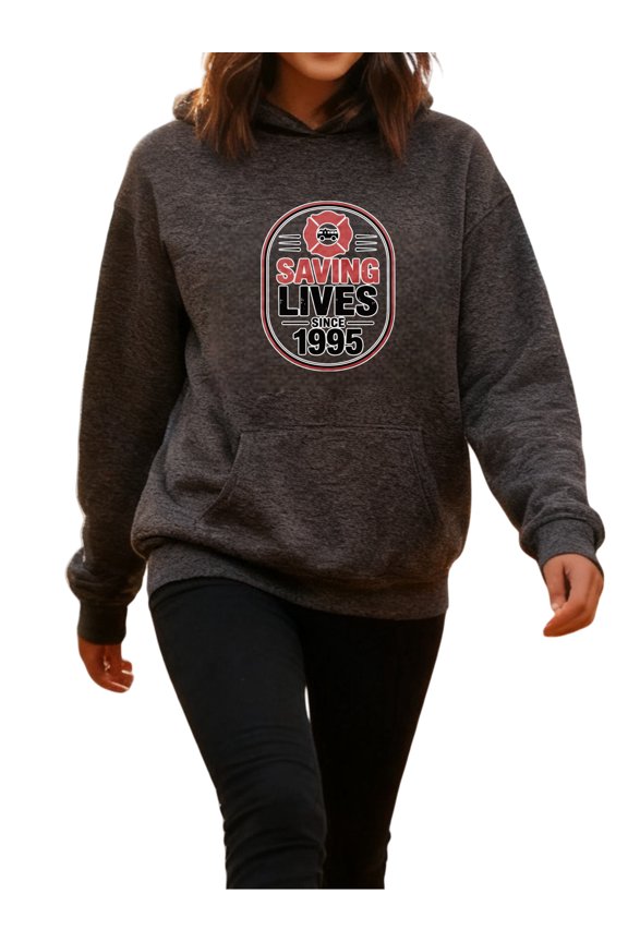 Proud Firefighter Hoodie for Men and Women, Unisex Pullover Hooded Sweatshirt, Comfortable Cotton Poly Blend, Casual Everyday Wear