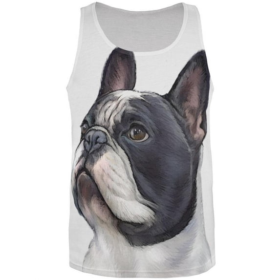 Proud French Bulldog All Over Adult Tank Top - X-Large
