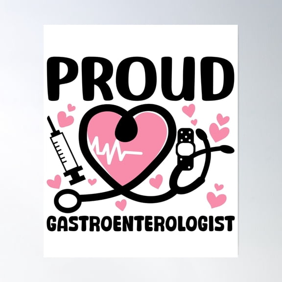 Proud Gastroenterologist Doctor Digestive System Doctor Poster Wall Art, Modern Wall Decor, 24x36 UNFRAMED