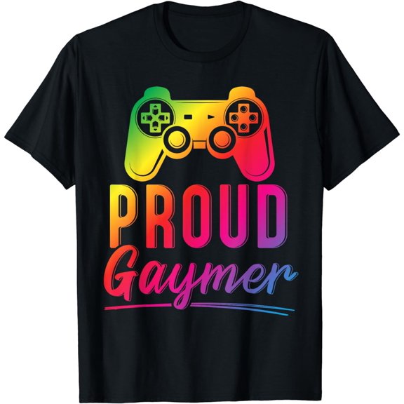 Proud Gaymer LGBTQ LGBT Video Game Lover Rainbow Gamer T-Shirt