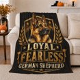thumbnail image 1 of Proud German Shepherd Badge Emblem Artwork Loyal Fearless, Festive Pet Portrait Pattern, Warm Flannel Blanket for Cabin and Lodge, Dog Lovers Christmas Gift, Pet Lover Home Decor, 1 of 9