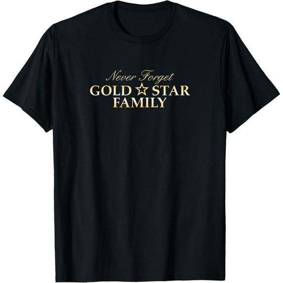 Proud Gold Star Family Military Tee for Families of Military T-Shirt100%Cotton