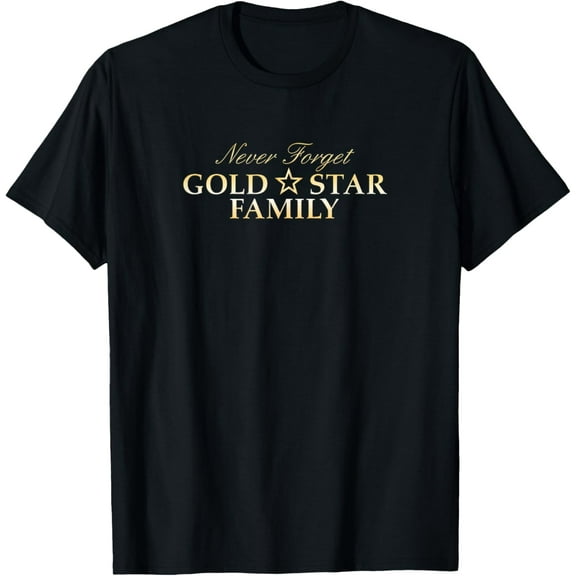 Proud Gold Star Family Military Tee for Families of Military T-Shirt100%Cotton