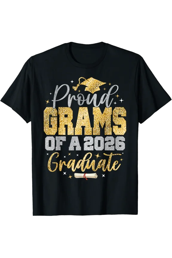 Proud Grams Of A Class Of 2026 Graduate Senior Graduation T-Shirt V2 All Size S-5Xl