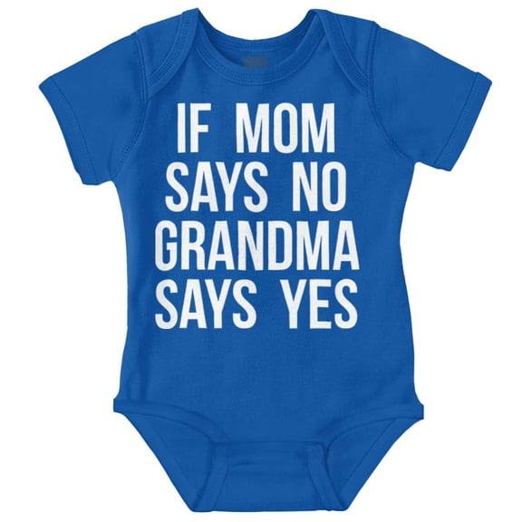 Proud Grandma Funny Spoiled Grandbaby Romper Boys or Girls Infant Baby Brisco Brands 12M