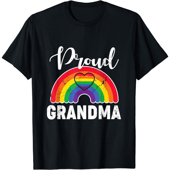 Proud Grandma LGBT Lesbian Gay Pride Family Support Gift T-Shirt