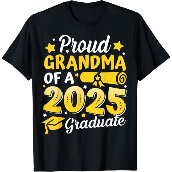 Proud Grandma Of 2025 Graduate Senior Class Graduation Gift T-Shirt