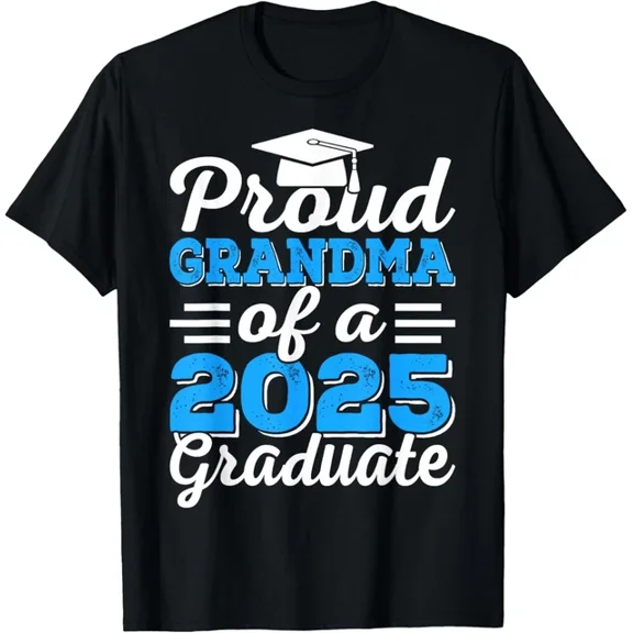 Proud Grandma Of A Class Of 2025 Graduate Senior Graduation T-Shirt Unisex S-5XL Hot Trending Shirt, Vintage Birthday Gift