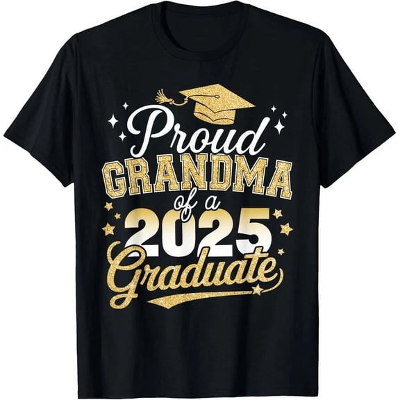 Proud Grandma Of A Class Of 2025 Graduate Senior T-Shirt Unisex S-5XL Hot Trending Shirt, Vintage Birthday Gift