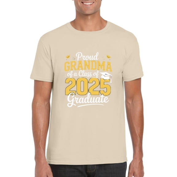 Proud Grandma of 2025 Senior Graduation Pride Matching Family T-Shirt, for men & women, up to size 5XL