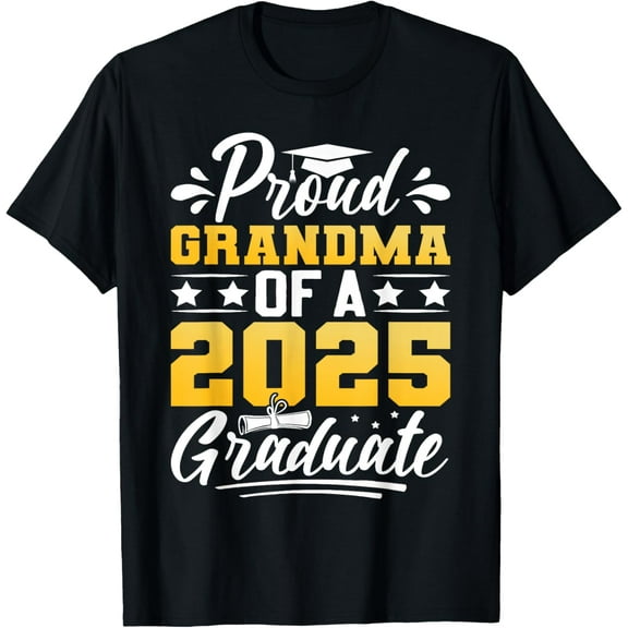 Proud Grandma of a 2025 Graduate Senior Class of 2025 T-Shirt100% cotton