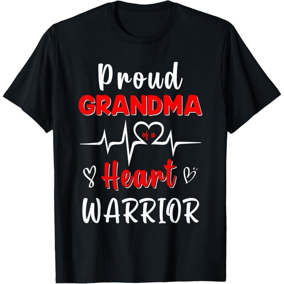 Proud Grandma of a Heart Warrior CHD Awareness Survivor T-Shirt