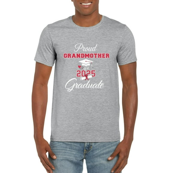 Proud Grandmother of 2025 Graduate Family Celebration Gift Graphic T-Shirt, for men & women, up to size 5XL