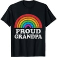 thumbnail image 1 of Proud Grandpa LGBTQ Rainbow Support LGBT Gay Pride Month T-Shirt, 1 of 4