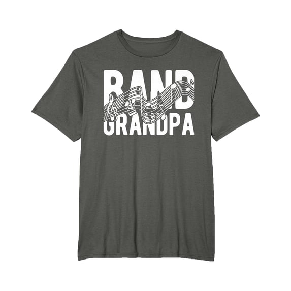 Proud Grandpa Marching Band T-Shirt for Music Lovers and Family Celebrations