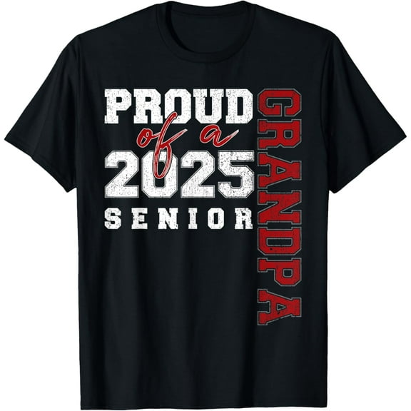 Proud Grandpa Of A Class Of 2025 Senior Graduation 25 T-Shirt