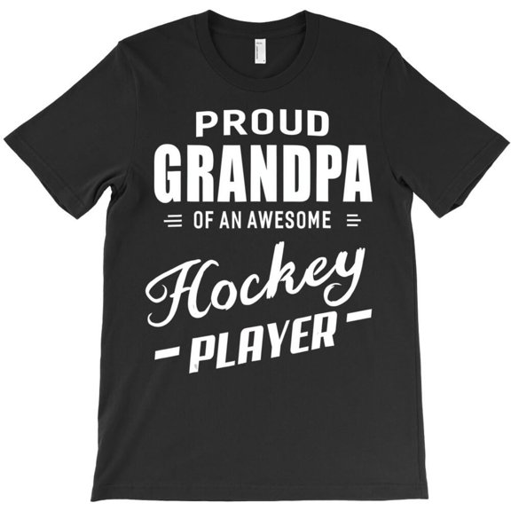 Proud Grandpa Of An Awesome Hockey Player Funny Sports Themed Themed H822 Unisex T-Shirt, Up to Size 5XL