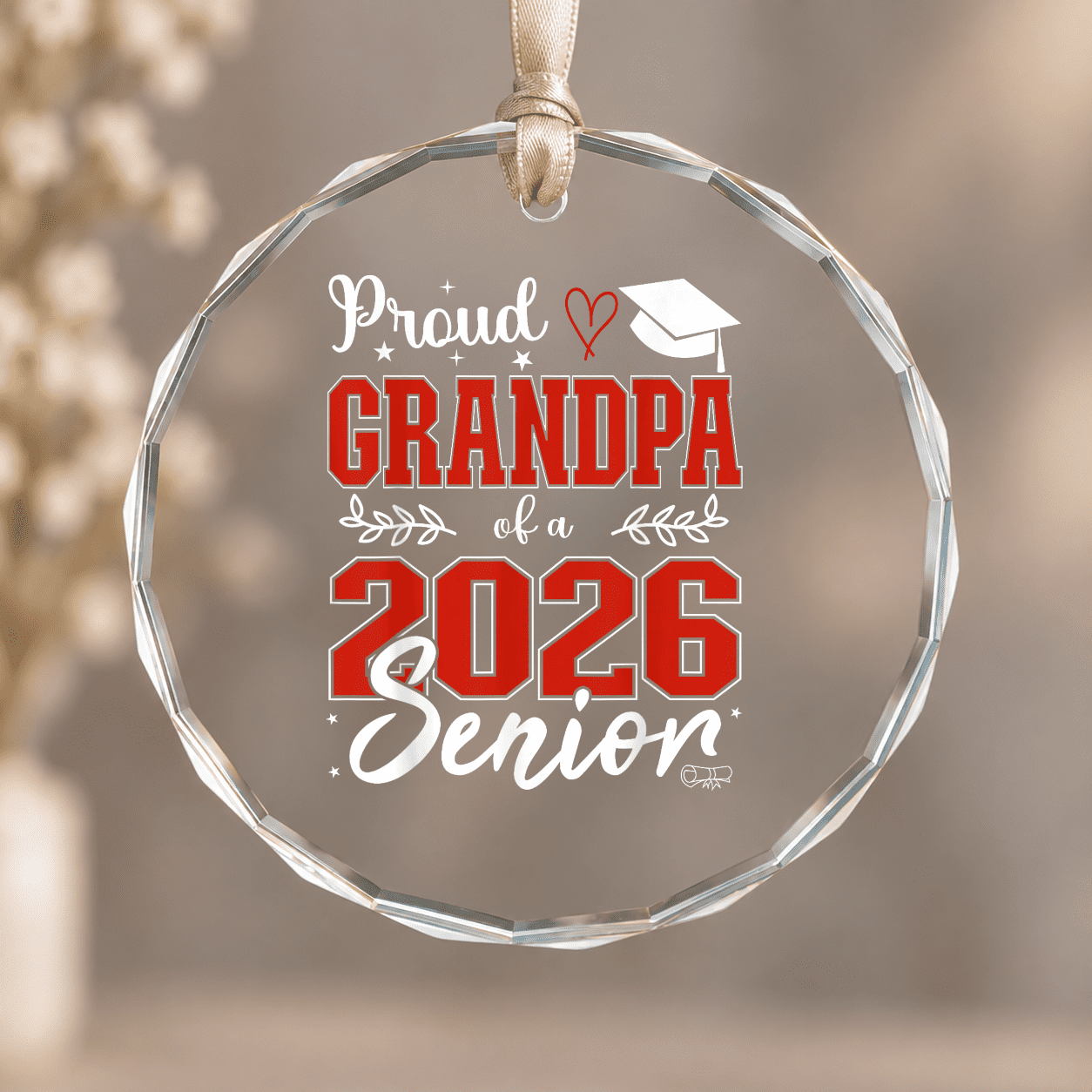 Senior Christmas Program Proud Grandpa of a Class of Senior, Senior 26 Christmas Ornament, Loved ...
