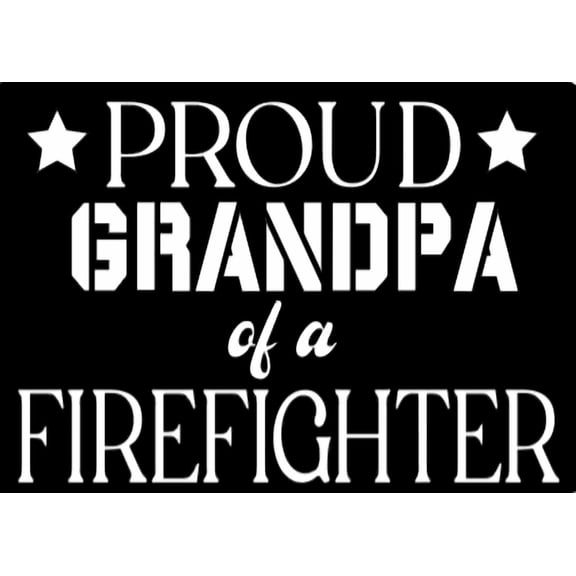 Proud Grandpa of a Firefighter - Car Window - Premium Vinyl Decal/Sticker