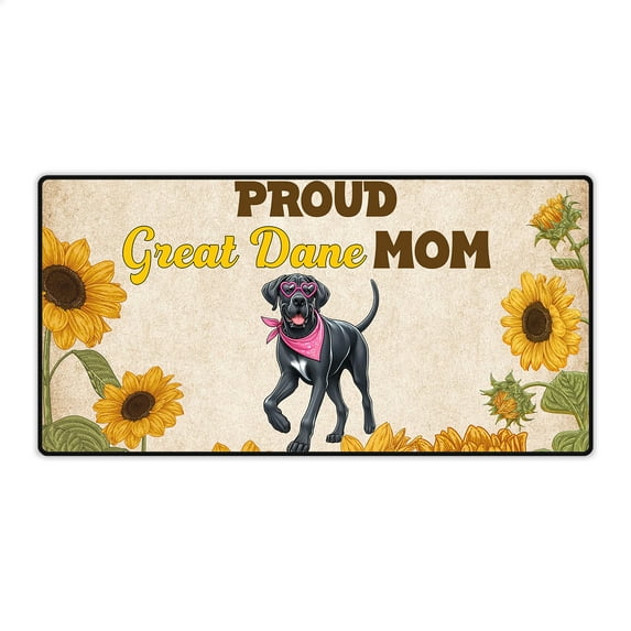 Proud Great Dane Mom Happy Mother's Day with Love Desk Mat Full Keyboard Mouse Pad Danes Dog Lover Gifts Large Mousepad - 02003