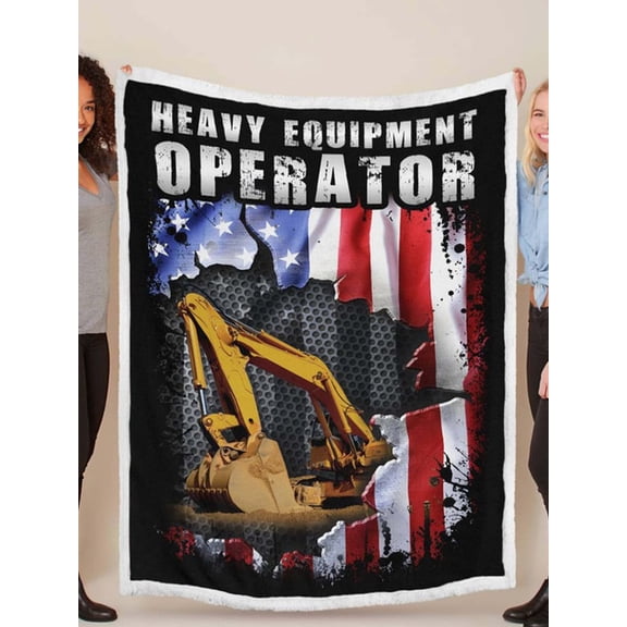 Proud Heavy Equipment Operator Blanket, Heavy Equipment, 30x40in Fleece Blanket