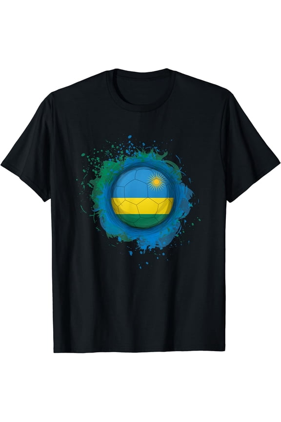 Proud Heritage Rwanda Flag Soccer Ball T-Shirt