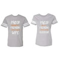 thumbnail image 1 of Proud Husband Freaking Wife Matching Couple Cotton Jerseys (Men Heather / Women Heather) (Men XL / Women XXL), 1 of 3