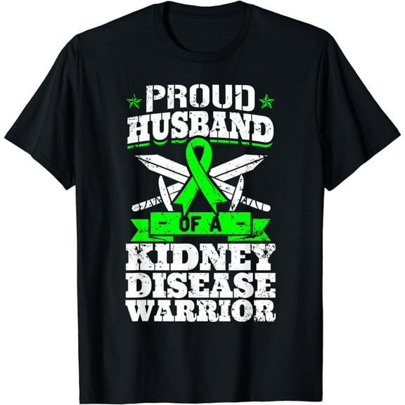Proud Husband Of A Kidney Disease Warrior Renal Awareness T-Shirt