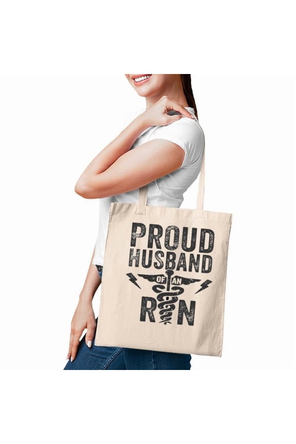 Proud Husband Of An Rn Nurse Frontline Healthcare Hero Tote Bag