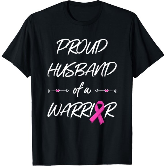 Proud Husband Of a Warrior Breast Cancer Awareness T-Shirt