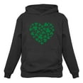 thumbnail image 1 of Proud Irish Green Clovers Heart Sweatshirt St Patricks Day Cute Gift Irish Women Hoodie, 1 of 6