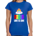 thumbnail image 1 of Proud LGBT Love is Love Lesbian Gay LGBT Rainbow Gay Pride Shirts for Women, 1 of 8