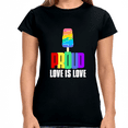 thumbnail image 1 of Proud LGBT Shirt Love is Love Shirt LGBTQ Pride Gay Lesbian Women Tops, 1 of 8