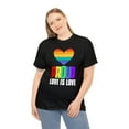 thumbnail image 1 of Proud LGBT Shirt Love is Love Tee Rainbow Lesbian Gay Pride Plus Size Tops for Women, 1 of 8