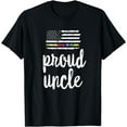 thumbnail image 1 of Proud LGBTQ Uncle American USA Flag Pride Ally Rainbow LGBT T-Shirt, 1 of 4