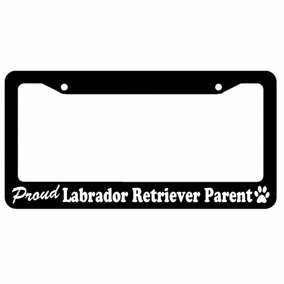 Proud Labrador Retriever Parent Owner Dog License Plate Frame
