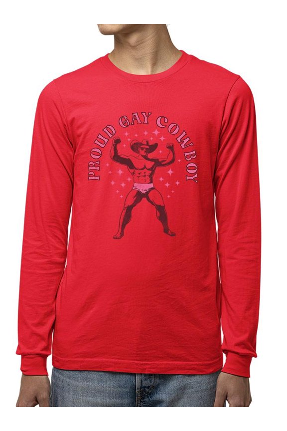 Proud Lgbtq Cowboy Apparel Long Sleeve Men's