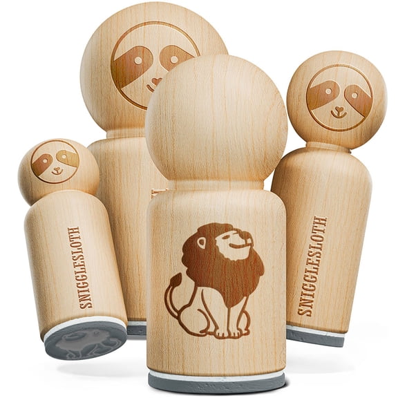 Proud Lion Head Held High Rubber Stamp for Stamping Crafting Planners - 1/2 Inch Mini