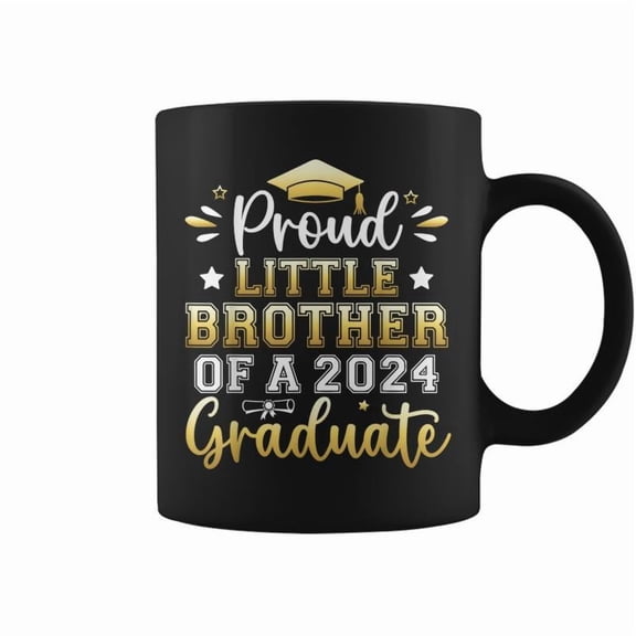 Proud Little Brother Of A 2024 Graduate Senior Graduation Coffee Mugs