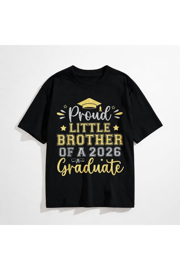 Proud Little Brother of a 2026 Graduate Senior Graduation T-Shirt