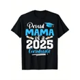thumbnail image 1 of Proud Mama 2025 Graduate Graduation Day Gift for Women Cotton Blend T-Shirt, 1 of 6