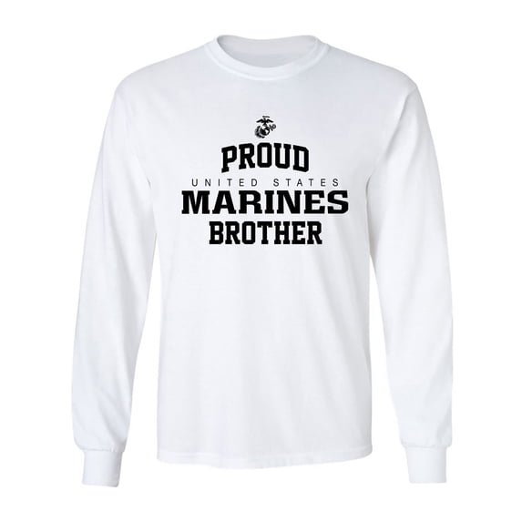 Proud Marines BROTHER Adult Long Sleeve T-shirt
